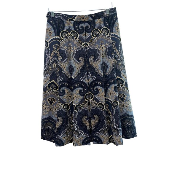 Geiger Collections Women's Paisley Skirt 38 Pure New Wool Viscose Lining - Picture 6 of 9